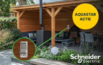 Aquastar: Spatwater- en stofdicht buitenschakelmateriaal van Merten